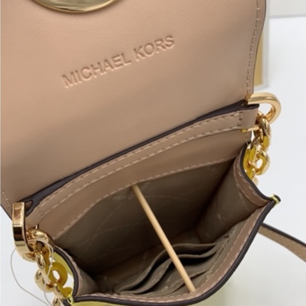 MICHAEL KORS Carmen Small Color-Block  Phone Crossbody Bag Sunshine multi color - Picture 5 of 13